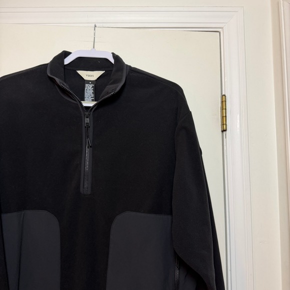 Vuori Black Fleece Quarter Zip Pullover Athletic Sweatshirt Women's Size M - Picture 2 of 8